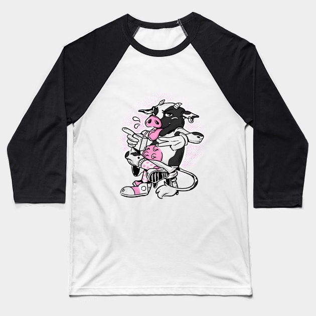 Milk Baseball T-Shirt by hnnart 